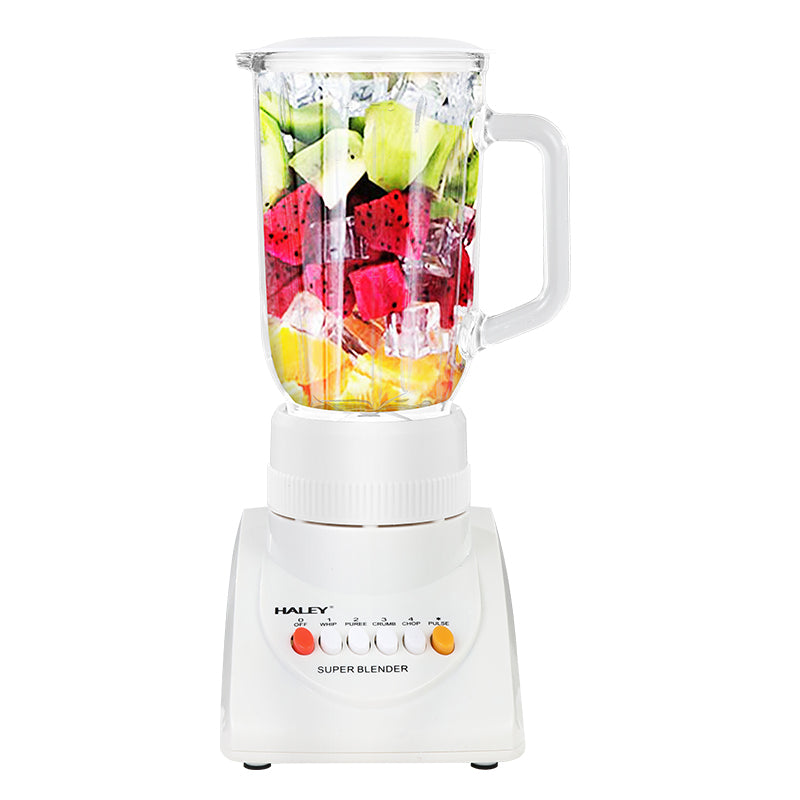Blender Multifuncțional 2 în 1 HALEY 800W, 4 Viteze, 1L, Măcinător de Cafea, Capacitate Suc 500ml, Design Compact