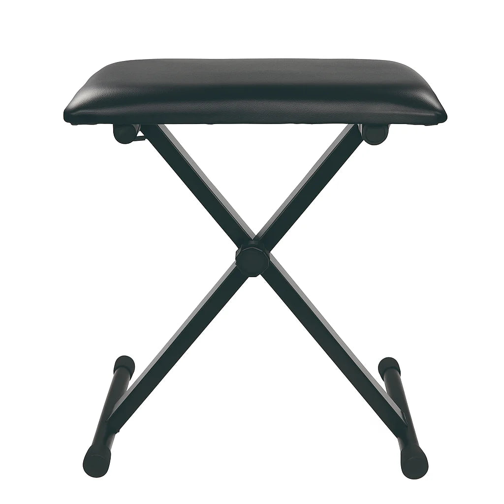 Scaun pentru Orga cu Inaltime Reglabila, Confort Sporit, Design Stabil, 52 / 55 / 57 cm, Pliabil, Usor de Depozitat, Protectie Podea, Negru