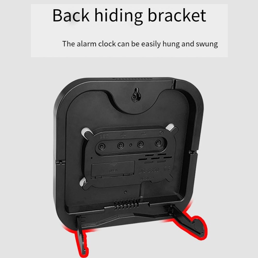 Ceas de perete digital cu telecomandă, AT PERFORMANCE®, data cronometrare, numărătoare inversă, verde