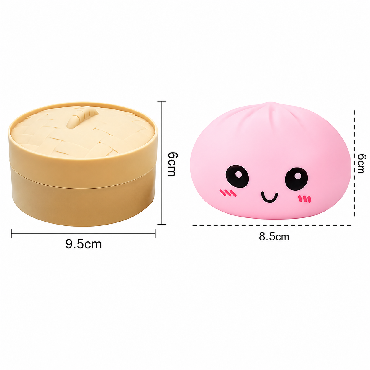 Jucărie Antistres Squishy Dumpling AT PERFORMANCE®, 10 cm, Gălușcă Moale din Silicon, cu Cutie și Culoare Surpriză