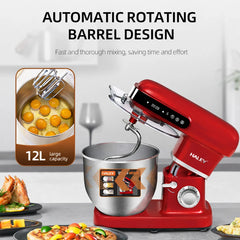 Mixer Planetar Profesional HALEY HY-2418, 2500W, Bol Inox 12L, 9 Viteze + Pulse, Display Touch