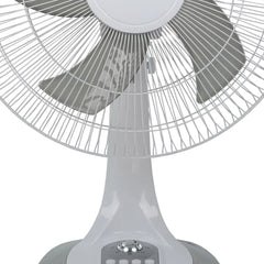 Ventilator de Masă HALEY HY-6018, 16 Inch, 5 Pale, 3 Trepte de Viteză, Oscilație Orizontală, Motor Puternic și Silențios, Alb