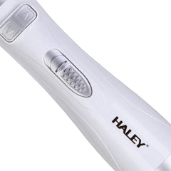 Perie Rotativă HALEY 1000W – 2 Perii, Încălzire Rapidă, Modelare de Durată, Protecție Păr, Inveliș Ceramic, Alb/Argintiu