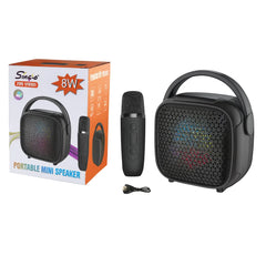 Boxă Portabilă AT Performance Mini ZQS-W3101 – 8W, LED RGB, Microfon Inclus