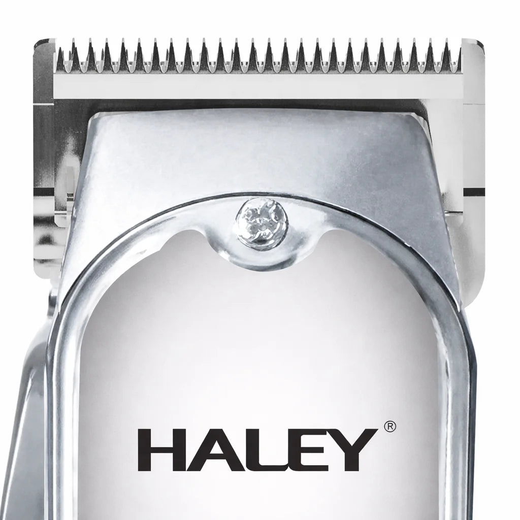 Mașină de tuns profesională HALEY HY-4507, fără fir, afișaj LCD, baterie 1800mAh, lame inox