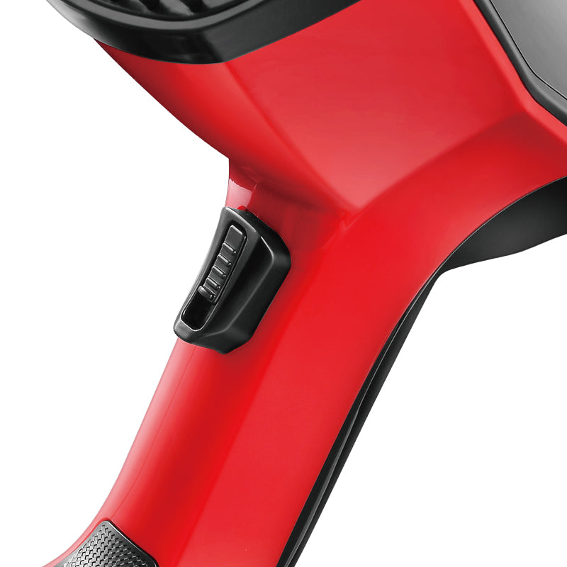 Fier de Calcat cu Abur HALEY, 1600W, Design Compact, Incalzire Rapida in 15 Secunde si Performanta Profesionala, Rosu/Negru