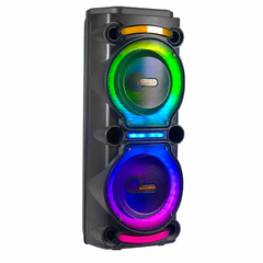 Boxă Portabilă Karaoke Sing-e ZQS8212, 40W, 2 x 8", Microfon Wireless Inclus, Bluetooth, LED RGB, Acumulator 3600mAh, Telecomandă