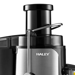 Storcător Electric de Fructe și Legume HALEY HY-2901, 1000W, Gură de Alimentare 70 mm, 3 Trepte de Viteză + Pulse, Recipient Suc 600 ml, Recipient Pulpă 1,5 L, Filtru Inox, Argintiu/Negru