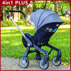 Cărucior 4 în 1 pentru Bebeluși Stroller Plus 2053 – Sistem Multifuncțional, 0-3 Ani