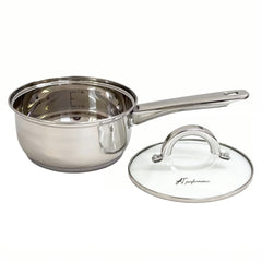 Set Oale din Inox 3 Piese cu Capace din Sticlă – Compatibile Inducție, Rezistente și Durabile