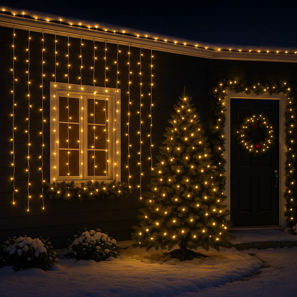 Instalație luminoasă tip perdea AT Performance 3x2M, 240 LED, IP65, efect curgere