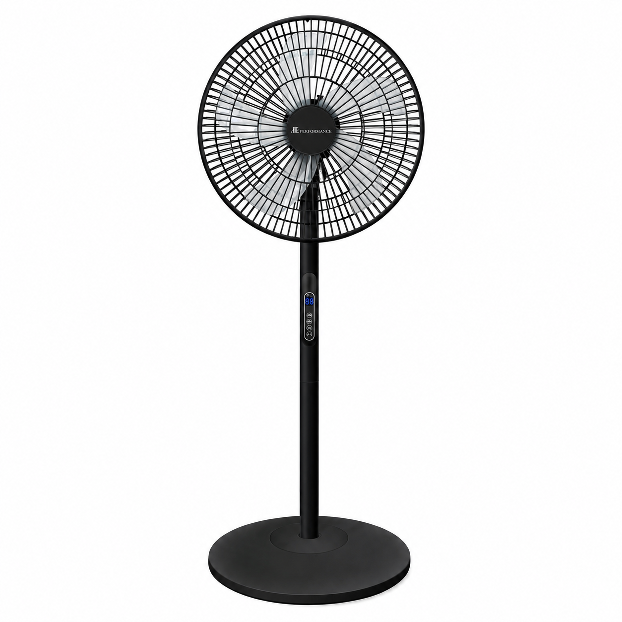 Ventilator cu Picior AT PERFORMANCE® AT-2056, 65W, Telecomandă, 8 Viteze, Oscilație, Display LED, Silentios