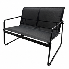 Set Mobilier Grădină AT PERFORMANCE® 4 Piese, Canapea 2 Locuri + 2 Fotolii + Măsuță, Cadru Metalic