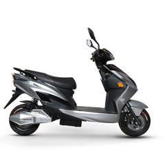 Scuter Electric Nmoto X1 Gri cu Motor Bosch 2020W – Viteză Max. 45 km/h, Autonomie 75 km, Dimensiuni 1750×570×1140mm, Greutate 80Kg, Portbagaj Detașabil, Alb/Negru Carte RAR (C.I.V) + CADOU Tricou N-Moto