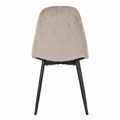 Set masă Bucatarie / Sufragerie cu 4 scaune, blat sintered stone gri și catifea, 120x70 cm