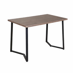Set Masă Bucatarie Si Sufragerie 120x70 cm cu 4 Scaune, Blat Lemn, Cadru Metalic – Stil Modern