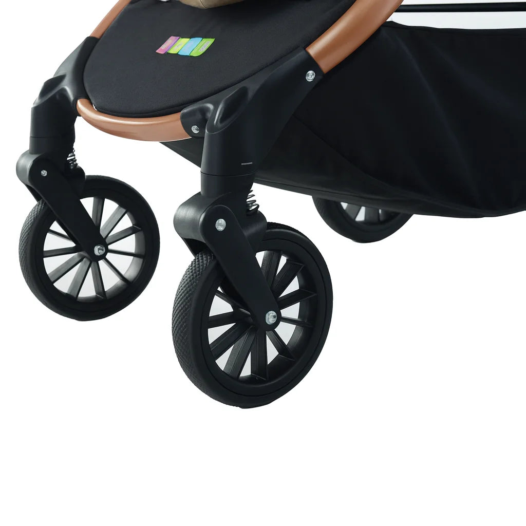 Cărucior 3 în 1 KIDOO – auto i-Size, landou, scaun sport și scoică auto. Suspensii, pliere rapidă, copertină extensibilă, centură 5 puncte. Ideal 0–36 luni. Sistem complet pentru părinți.