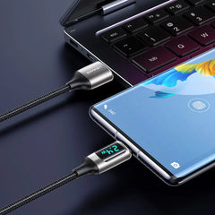 Cablu de Încărcare și Transfer Date USAMS cu Display Digital LED, 1.2m, 6A, 65W