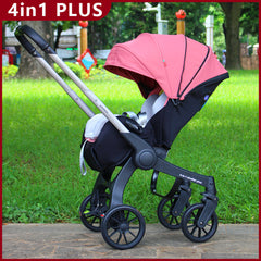 Cărucior 4 în 1 pentru Bebeluși Stroller Plus 2053 – Sistem Multifuncțional, 0-3 Ani