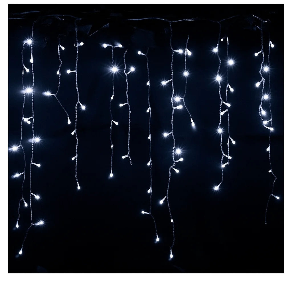 Ghirlandă luminoasă Crăciun 12 metri AT PERFORMANCE® – 300 LED-uri alb rece, decor interior/exterior