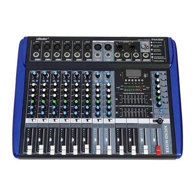 Mixer Audio Profesional AT PERFORMANCE® PM188, 8 Canale, USB, Egalizator Grafic 7 Benzi, Digital Delay