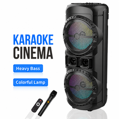 Boxă Portabilă Karaoke Sing-e ZQS12201, Bluetooth, Dual 12", Microfon Wireless Inclus, LED RGB, USB/TF/AUX, Radio FM, Acumulator Reîncărcabil