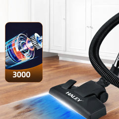 Aspirator fără Sac HALEY HY-9907, 3000W, Filtru HEPA, Recipient 4.5L, Putere Reglabilă