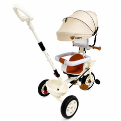 Tricicletă Evolutivă Kiddo KD-X06, Scaun Rotativ 360°, Copertină UV, Roți din Cauciuc, 9 Luni – 6 Ani