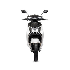 Scuter Electric Nmoto X1 Alb cu Motor Bosch 2020W – Viteză Max. 45 km/h, Autonomie 75 km, Dimensiuni 1750×570×1140mm, Greutate 80Kg, Portbagaj Detașabil, Alb/Negru Carte RAR (C.I.V) + CADOU Tricou N-Moto