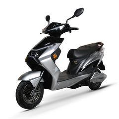 Scuter Electric Nmoto X1 Gri cu Motor Bosch 2020W – Viteză Max. 45 km/h, Autonomie 75 km, Dimensiuni 1750×570×1140mm, Greutate 80Kg, Portbagaj Detașabil, Alb/Negru Carte RAR (C.I.V) + CADOU Tricou N-Moto