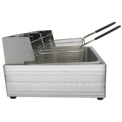 Friteuză Electrică Profesională Dublă AT Performance AT-82, 12L (2×6L, 5000W, Inox)