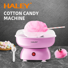 Aparat pentru Vată de Zahăr HALEY® HY-6203, 500W, Pornire cu un Singur Buton, Include 10 Bețișoare și Lingură Dozatoare