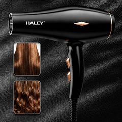 Uscător De Păr Profesional Haley HY-4031, 2200W, 3 Trepte De Temperatură, Control Inteligent Al Temperaturii, Concentrator De Aer, Filtru Detașabil, Negru