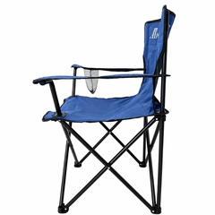 Scaun Pliabil Camping AT Performance®, 120 kg, Cadru Oțel 16 mm, Poliester Rezistent, Suport Pahar, Geantă Transport