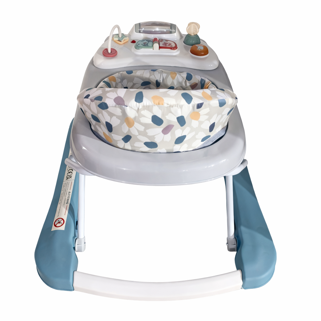 Premergător bebe KIDDO Baby Walker W1246UR2, cu jucării și muzică, 6–18 luni, Albastru