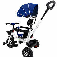 Tricicletă Evolutivă Kiddo KD-X06, Scaun Rotativ 360°, Copertină UV, Roți din Cauciuc, 9 Luni – 6 Ani