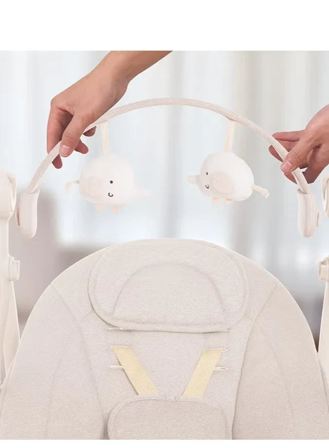 Balansoar Electric Portabil pentru Bebeluși Mastela Deluxe Portable Swing – 7 Melodii, 5 Viteze, 3 Temporizatoare, 2 Poziții de Înclinare