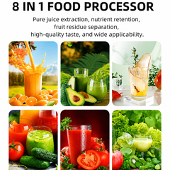 Robot de Bucătărie HALEY® HY-1325, 8 în 1, 1500W, Blender 1.5L, Procesor 1L, 2 Viteze + Pulse, Lame Inox