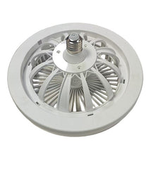 Ventilator de Tavan cu LED și Telecomandă E27 – Bec Ventilator 2 în 1, 3 Trepte de Lumină, 3 Viteze, Economie de Energie, Alb