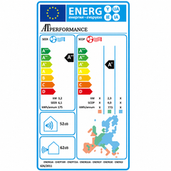 Aer Condiționat Inverter 12000 BTU, R32, Compresor GMCC/GREE, Răcire & Încălzire, Kit Instalare Inclus, Telecomandă LCD