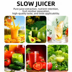 Storcător cu Presare Lentă Haley HY-604, 200W, Slow Juicer, Recipient Suc 300 ml, Recipient Pulpă 300 ml, Filtru Inox cu Micropori, Roșu