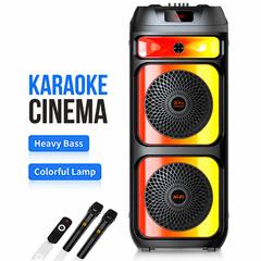 Boxă Portabilă Karaoke Sing-e ZQS10225, Bluetooth, 2x10", 80W, DSP Audio, Microfon Inclus, LED RGB, Acumulator 6000mAh, Telecomandă