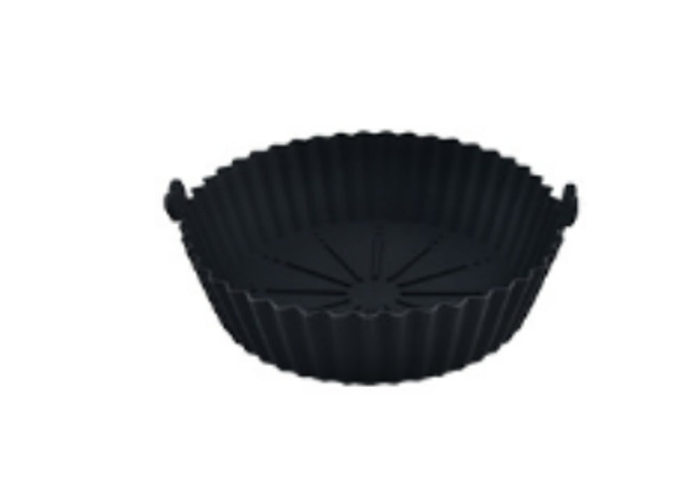 Tava pentru Air Fryer din Silicon, 18.3 cm, Gri, AT PERFORMANCE®, O Solutie Practica si Versatila pentru Gatitul Sanatos