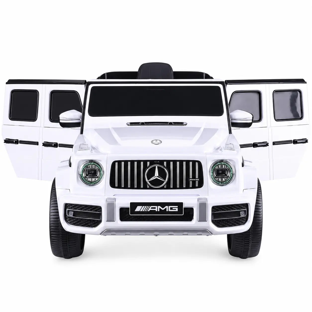 Mașinuță Electrică KIDOO pentru Copii Mercedes-Benz AMG G63, Licență Oficială, 12V, 2 Motoare x 30W, Telecomandă Parentală 2.4G, Bluetooth, USB, Radio FM, Faruri LED, Suspensii, Centură de Siguranță, 3–5 km/h, 105 x 65 x 55 cm