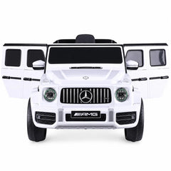 Mașinuță Electrică KIDOO pentru Copii Mercedes-Benz AMG G63, Licență Oficială, 12V, 2 Motoare x 30W, Telecomandă Parentală 2.4G, Bluetooth, USB, Radio FM, Faruri LED, Suspensii, Centură de Siguranță, 3–5 km/h, 105 x 65 x 55 cm