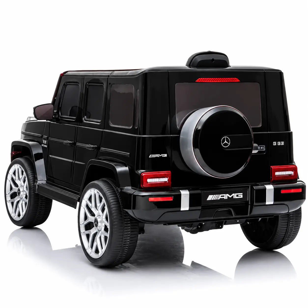 Mașinuță Electrică KIDOO pentru Copii Mercedes-Benz AMG G63, Licență Oficială, 12V, 2 Motoare x 30W, Telecomandă Parentală 2.4G, Bluetooth, USB, Radio FM, Faruri LED, Suspensii, Centură de Siguranță, 3–5 km/h, 105 x 65 x 55 cm