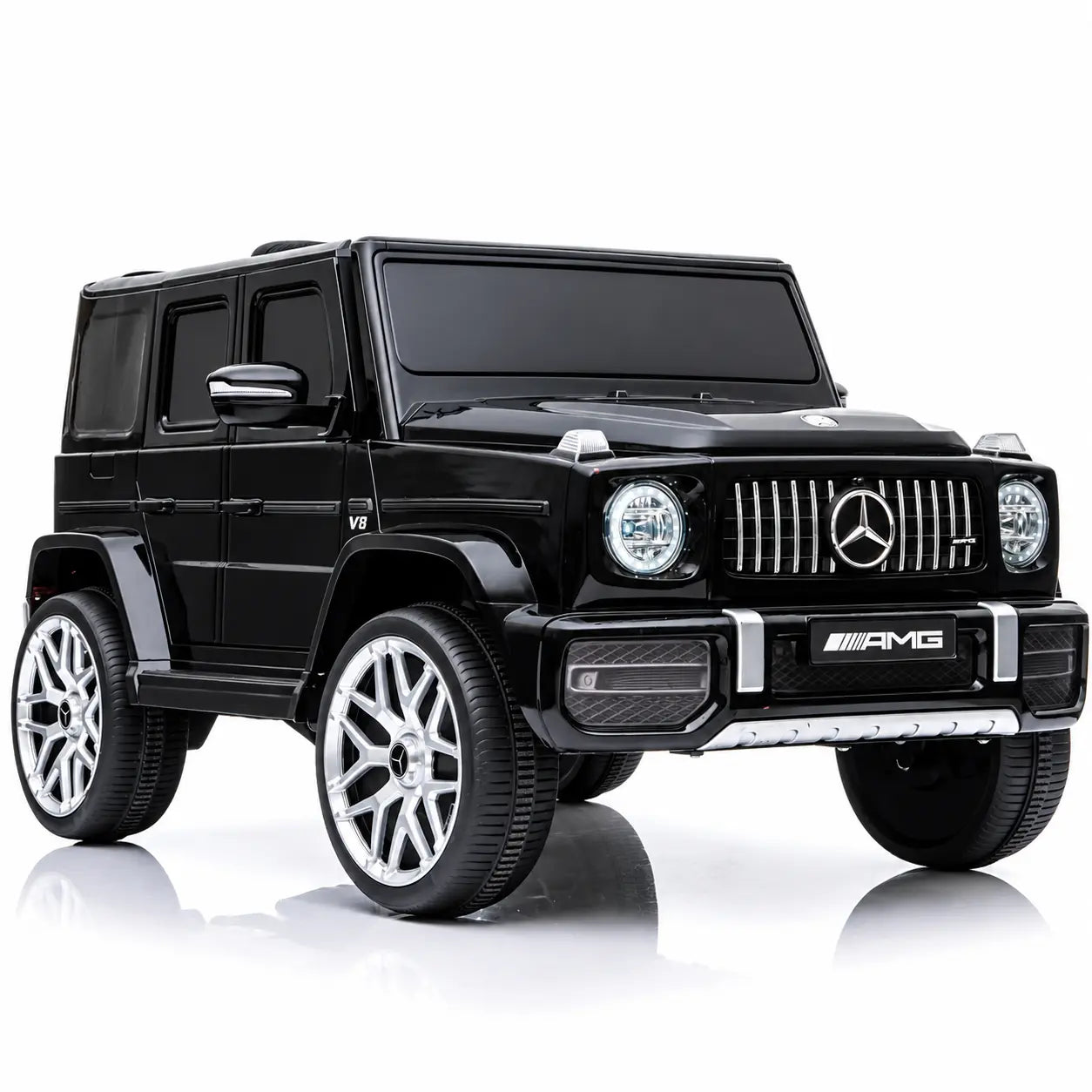 Mașinuță Electrică KIDOO pentru Copii Mercedes-Benz AMG G63, Licență Oficială, 12V, 2 Motoare x 30W, Telecomandă Parentală 2.4G, Bluetooth, USB, Radio FM, Faruri LED, Suspensii, Centură de Siguranță, 3–5 km/h, 105 x 65 x 55 cm