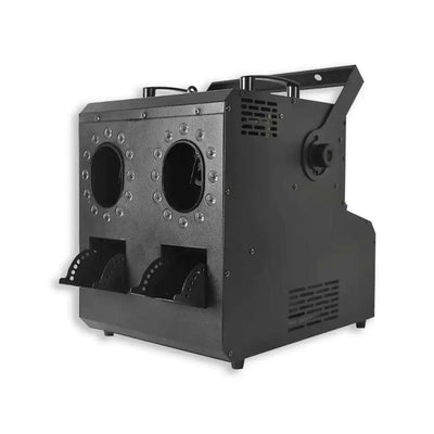Mașină Profesională de Baloane Duble cu LED RGB și DMX, Bubble Machine 3 Rezervoare Lichid, Efect Special pentru Evenimente, Nunți, DJ și Scenă
