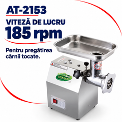 Mașină de tocat carne AT-2153, 850 W, capacitate 150 kg/h, 185 rpm