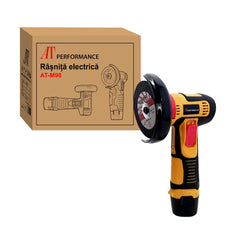 Mini Polizor Flex Unghiular Portabil, AT PERFORMANCE®, 2 acumulatori 12V, 750W, 1500 mAh, 19500 rpm, 6 discuri 76 mm, Autonomie Mare